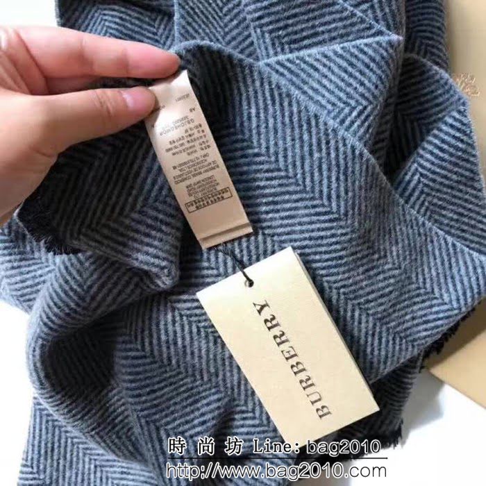 BURBERRY巴寶莉 歐洲原單真皮LOGO標男士羊絨圍巾 LLWJ6258